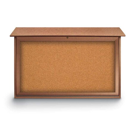 United Visual Products Indoor Enclosed Combo Board, 42"x32", Bronze Frame/Black & Surf UVCB4232BZ-BLACK-SURF